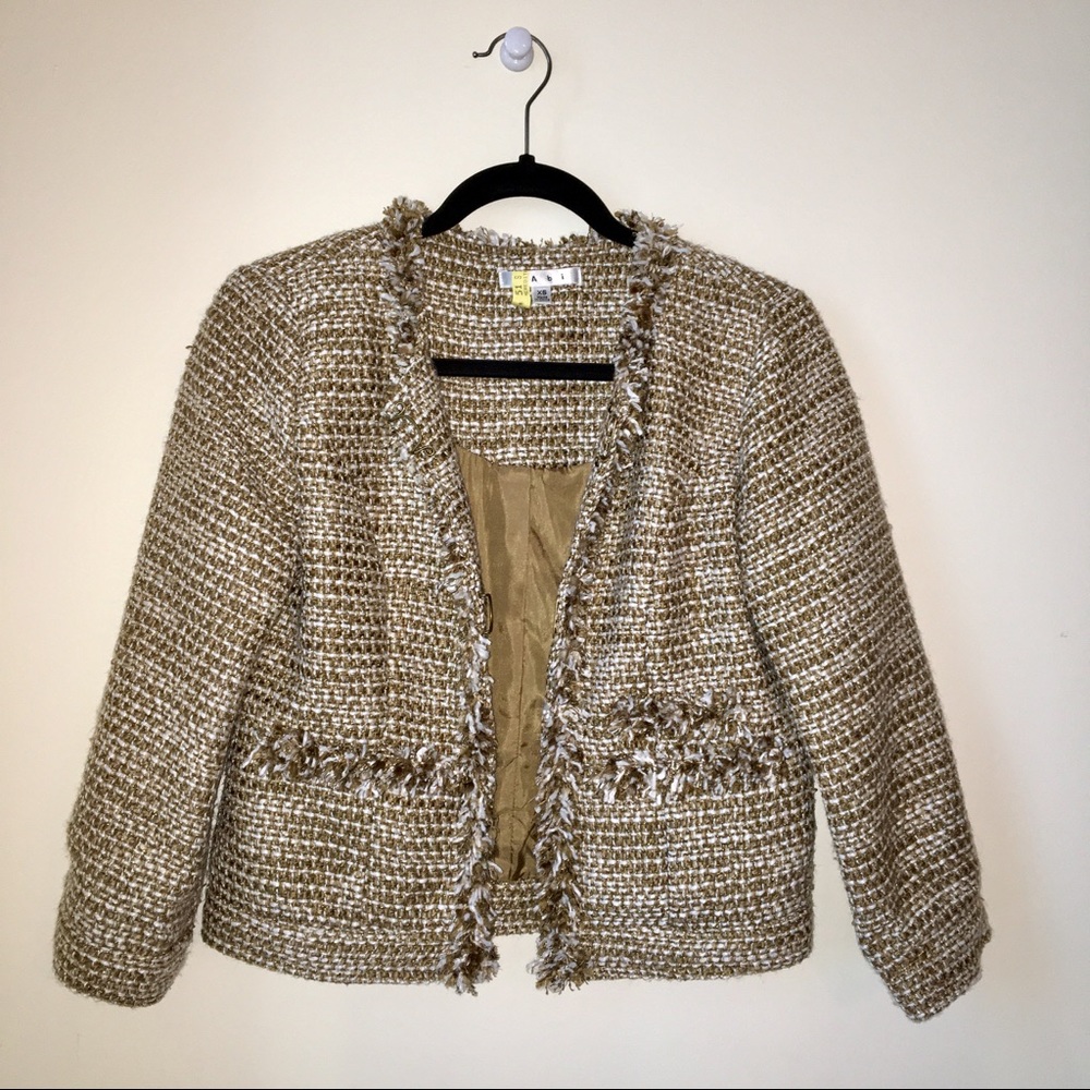 CAbi Brown Tweed Jacket Blazer Phoebe Boucle - Picture 3 of 6